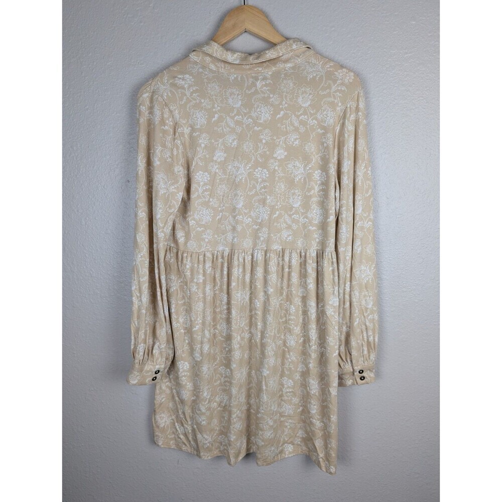NWT Wonderly Dress Beige Floral‎ Collared Size S 182 - Picture 2 of 8